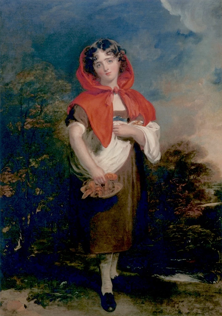 Ritratto di Emily Anderson nel ruolo di Cappuccetto Rosso